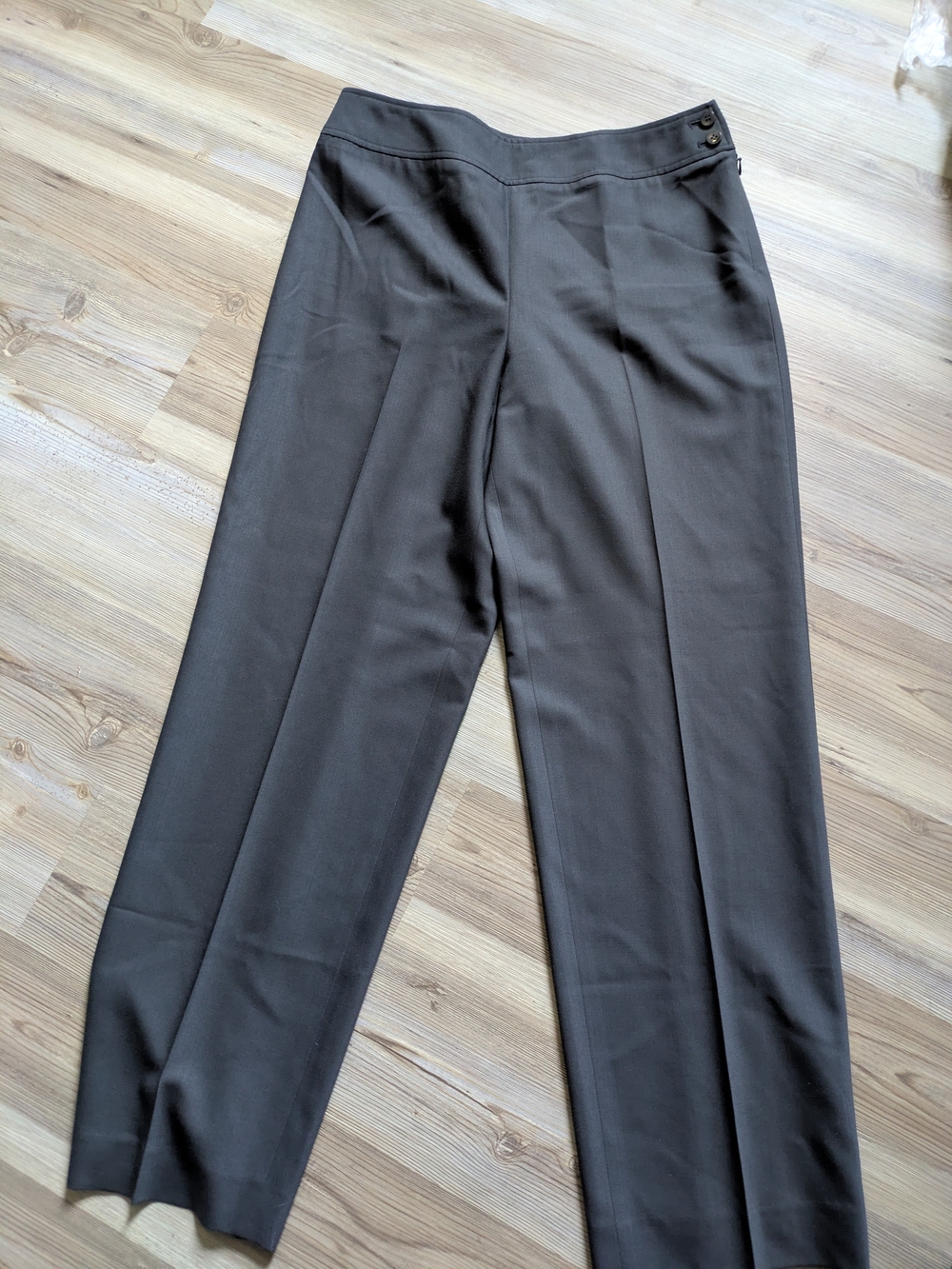 Talbots Women's Straight-Leg Dress Trousers in Dark Gray